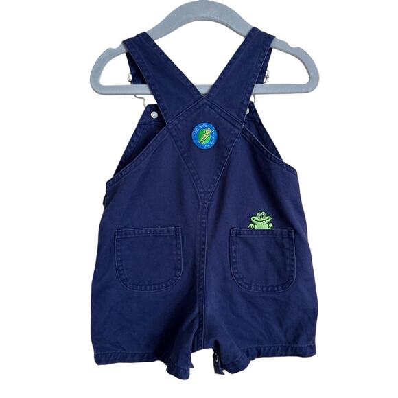 VTG Disney Store Tigger and Frog Purple/Blue Overalls Shorts Baby 6M - Picture 2 of 7